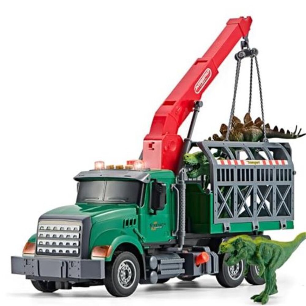 Large Dinosaur Transport Truck Toys for 3 4 5 6 7 8 Year Old Boys, Truck